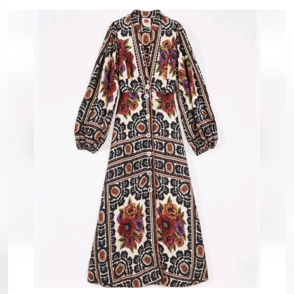 NWT Farm Rio flower tapestry maxi dress - Picture 2 of 11